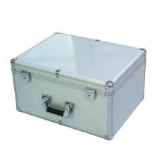Caja de aluminio plateado con el panel de metal cepillado (keli-D-50)